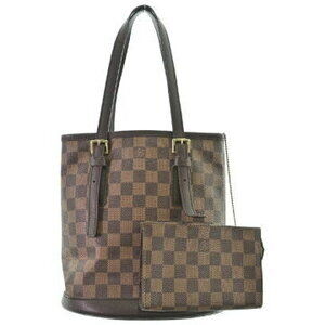 Louis Vuitton Marais Bucket Damier Ebene Handbag Brown All Over